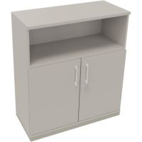 Kombischrank 2OH Tür 1OH Regal B1000xT442xH1133mm si/Lichtgrau