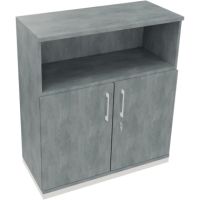 Kombischrank 2OH Tür 1OH Regal B1000xT442xH1133mm ws/Beton