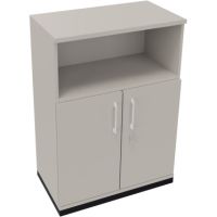 Kombischrank 2OH Tür 1OH Regal B800xT442xH1133mm an/Lichtgrau