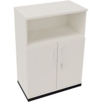 Kombischrank 2OH Tür 1OH Regal B800xT442xH1133mm an/Weiß