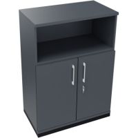 Kombischrank 2OH Tür 1OH Regal B800xT442xH1133mm an/Lavagrau