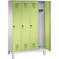 C+P Umkleidespind 4901040S10279 Füße 4Abteile lgr/vgn