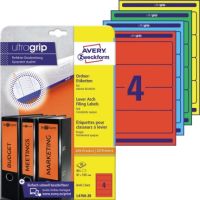 Avery Zweckform Ordneretikett L4769-20 61x192mm gelb 80 Stück