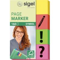 SIGEL Haftmarker HN635 gelb, orange,grün,pink 4 x 40 Blatt