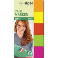 SIGEL Haftmarker Neon HN650 20x50mm farbig sortiert 5 Stück