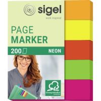 SIGEL Haftmarker Neon HN655 12x50mm 200Bl. sortiert 5 Stück