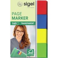 SIGEL Haftmarker Transparent HN670 20x50mm farbig sortiert 4 Stück