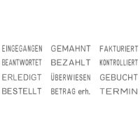 trodat Wortbandstempel Classic 1117 54340 8x7x2cm silber/lichtgrau/rot