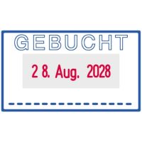 trodat Printy-Dater 66306 Datumstempel GEBUCHT Druck bl/rt