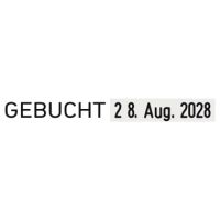 trodat Wortbandstempel Classic 1117 54340 8x7x2cm silber/lichtgrau/rot