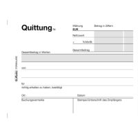Herlitz Quittungsblock 403 886614 A6 quer Blaupapier 2x50Blatt