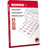 Kores Universal-Etiketten, 70,0 x 37,0 mm, ohne Rand, rot