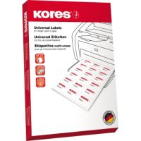 Kores Universal-Etiketten 70,0 x 37,0 mm ohne Rand rot