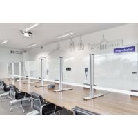 magnetoplan Spuckschutzwand Thekenaufsteller transparent 76 x 65 cm
