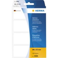 HERMA Adressetikett 4300 88x35mm weiß 250 Stück