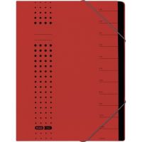 ELBA Ordnungsmappe chic 400002024 DIN A4 7Fächer Karton rot
