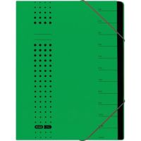ELBA Ordnungsmappe chic 400002025 DIN A4 7Fächer Karton grün