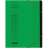 ELBA Ordnungsmappe chic 400002025 DIN A4 7Fächer Karton grün