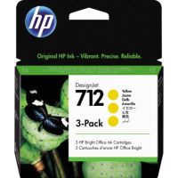 HP Tintenpatrone 3ED79A 712 29ml gelb 3 Stück