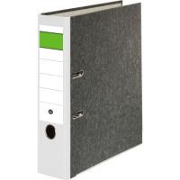 Ordner Wolkenmarmor 80mm grüner Balken Rücken weiß
