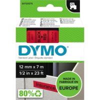 DYMO Schriftbandkassette D1 S0720570 12mmx7m schwarz auf rot