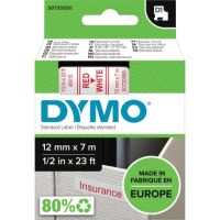 DYMO Schriftbandkassette D1 S0720550 12mmx7m rot auf weiß