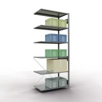 SCHULTE Regal MULTIplus150 12766 Anbauregal 2.500x1.000x600mm 6Böden verzinkt