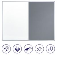 Franken Kombitafel X-tra!Line CB301212 60x45cm grau