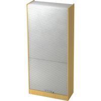 Schrankwandsystem S Rolladenschränke/SET90/6/S/RE Buche Alufarben