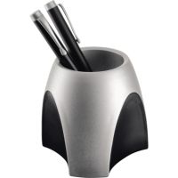 HAN Stifteköcher DELTA/2753-77, silber, 95x95x88mm