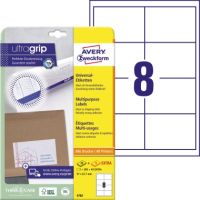 Avery Zweckform Universaletikett 4782 97x67,7mm weiß 240 Stück