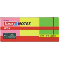 tesa Haftnotizblock Neon Notes 56001-00000 40x50mm sort. 3x80Blatt