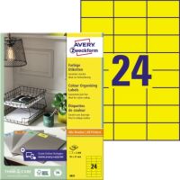 Avery Zweckform Universaletikett 3451 70x37mm gelb 2.400 Stück