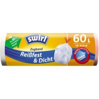 Swirl Müllbeutel 189656 Zugband 60l 10 Stück