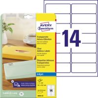 Avery Zweckform Etikett QuickPEEL J8563-25 transparent 350 Stück