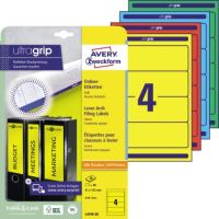 Avery Zweckform Ordneretikett L4769-20 61x192mm gelb 80 Stück