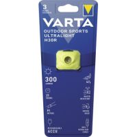 Varta Stirnlampe Ultralight H30R 18631201401 Akku 10lm lime