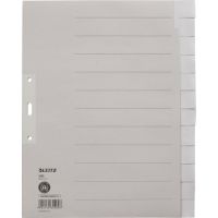 Leitz 1225-00-85 Papierregister blanko 12-teilig grau