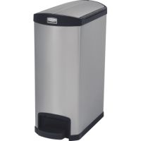 Rubbermaid Tretabfalleimer Slim Jim 1901993 Pedal seitlich Metall 50l