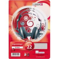 Landré Ringbucheinlage 100050496 DIN A5 kariert weiß 50 Blatt