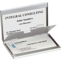 SIGEL Visitenkartenetui Twin VZ136 max. 30Karten Aluminium silber