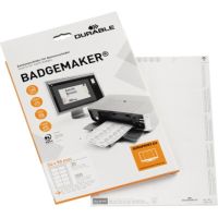 DURABLE Einsteckschild BADGEMAKER 145502 90x54mm weiß 200 Stück