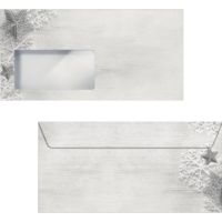 SIGEL Weihnachts-Umschlag DU248 Frozen Stars DIN lang 50 Stück