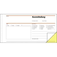 SIGEL Kurzmitteilung SD008 1/3 DIN A4 quer 2x40Blatt