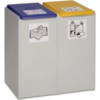 VAR 3801 VAR Kunststoffcontainer 40l 2fach oDeckel lgr
