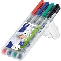 STAEDTLER Folienstift Lumocolor 316 WP4 non-permanent F fein 0,6mm sortiert 4 Stück