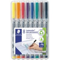 STAEDTLER Folienstift Lumocolor 311 WP8 non-permanent S superfein 0,4mm sortiert 8 Stück