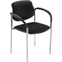 NowyStyl Besucherstuhl STYL ARM 4Fuß gepolstert ch/sw