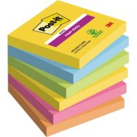 Post-it Haftnotiz Super Sticky 6546SR 76x76mm sort. 6 Stück