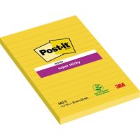 Post-it Super Sticky Notes Haftnotizen /660S, narzissengelb, liniert, 102x152mm, 75Blatt